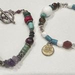 Mixed stone and bead bracelet silver Photo 0