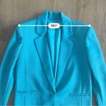 Alice + Olivia Shan Solid Oversized Satin Blazer - Ocean Blue - Size 4 Photo 11