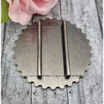 None Silver Tone & Faux Turquoise Belt Buckle Round Southwest Native Inspired SEE Bac Photo 1