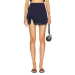 Cult Gaia Arvid Short Knit Skirt in Evening Blue X-Small New Womens Beaded Mini Photo 2