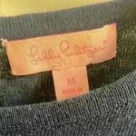 Lilly Pulitzer navy blue 10% silk crewneck pullover sweater. Medium Photo 3