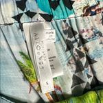 Seafolly Beach Summer Mid Rise Resort Rayon Ankle Tie Pants Blue Green Small Photo 7