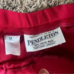 Pendleton  Vibrant Red Wool Women's Trousers size 14 Photo 3