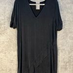 Dolan Shift Dress Large Grey Stretch Slinky Minimalist Office Preppy Gray Photo 1