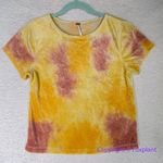 Free People New!  Bright Eyes Velvet Tee yellow, women size S‎ Photo 7