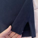 Tweeds navy 100% cotton minimalist contemporary casual turtleneck top, size XL Blue Photo 3