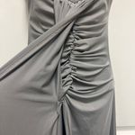 UNBRANDED Gray Strapless Slit Skirt Dress With Cropped Hem Size L Photo 6