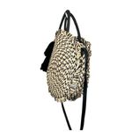 Mud Pie  brand cute as a button round weaved look casual bag. Photo 5