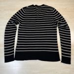 Ralph Lauren Lauren Petite Striped Silk Cardigan Navy White V Neck Button Front Photo 9