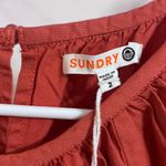 Sundry NWT Cotton Tiered Dress in Rustic Orange Photo 2