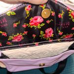 Betsey Johnson Purple and Black Floral Backpack EUC. No wear Photo 2