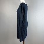 Cut Loose Womens 3/4 Sleeve Scoop Neck Dress Size M Blue Black Jersey Knit Size M Photo 3