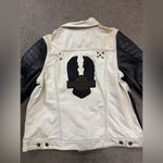 Harley Davidson Harley-Davidson® Women's Leather Sleeve Denim Casual Moto Jacket size XL Photo 8