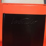 Lord and Taylor Black & Orange Faux Leather Tote Bag Photo 3