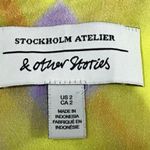 & Other Stories & Other Stories Yellow Purple Plaid Sleeveless Tank Cami Camisole Crop Top Sz 2 Photo 6