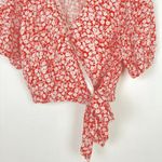 Lost + Wander  Pick Me At Hello Surplus Top Floral Tie Waist Size Medium M EUC Photo 4