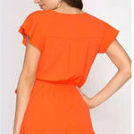 She & Sky  Orange Short Romper Junior's Size Large Photo 1