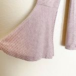 American Eagle  Soft & Sexy Striped Bell Sleeve Top Pink White Cottage Stretch XS Photo 2