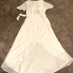 JJ's House New Ivory SS Chiffon Bridemaid / Wedding Dress Sz 4 Photo 0