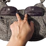 Beige Flower Floral Knit Shoulder Hand Bag Women NWT Photo 6