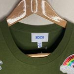 Koch Lucy sequined t-shirt in army green fox size XS Photo 3