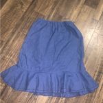Fresh Produce  linen ruffle blue skirt boho classic spring preppy coastal Photo 1