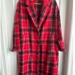Old Navy NWT Soft-Brushed Overcoat Red Tartan size XL Photo 4