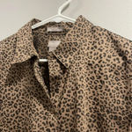 Chico's Chico’s Coolmax All Seasons Cheetah-Print Classic Button Down Shirt Photo 4