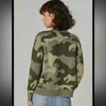Lucky Brand  Camouflage Cardigan Sweater Small Green Button Up Soft Wool Blend Photo 1