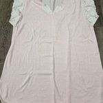 Vintage 1960s 1970s Light Pink Lace Trim Women's Night Gown Size Large Photo 0