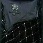 Sage Collective Grid Glitter Tie Neck Knit Dress In Black Size 0 Photo 4