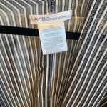 BCBGeneration  Black and White Striped Kimono Top Photo 1