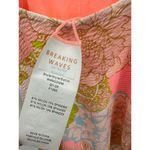 Breaking Waves Pink Floral Belted One Piece Swimsuit Women's Size Medium M NWT White Photo 5