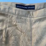 Josephine Chaus Vintage Nude Tan Floral Dress Pants Photo 3