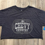 General Motors Chevy Country Gray Crop Top Size Large NWT Photo 0