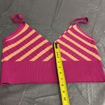 Club Monaco Women’s Tube Skirt and  Ribbed Bra Top Pink Orange Ribbed Bodycon Pencil Barbie core Size xL Photo 10