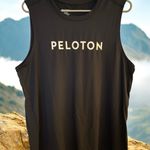 Peloton Womens Black Sleeveless Workout Tank, Cycling, Exposed Stitching Photo 0