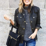 J. CREW Downtown Field Jacket in Black size Petite Small Photo 0