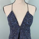 ZARA Women's Blue & Black Graphics V-neck Tank Babydoll Dress Size M #6895/275 Photo 1