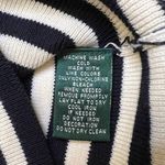 Lauren Ralph Lauren turtleneck striped sweater with embroidery size PM Blue Photo 3