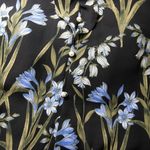 Karl Lagerfeld NEW  Paris button-front floral print‎ shirt, S, black+ Photo 5