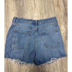 Topshop  Moto Mom Denim‎ Shorts Size US 8 Ripped Distressed High Waist Blue Jean Photo 2