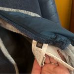 Adolfo Dominguez Faux Suede Fur Coat Off Center Fastening Buckle Hood 36 Size S Blue Photo 8