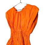 EUDON CHOI x RTR Orange Smocked Waist Hourglass Shape Back Tie Mini Dress Size 8 Photo 3