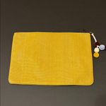 Madewell Sunny Clutch, yellow, zipper closure 12”x8.5” Photo 6