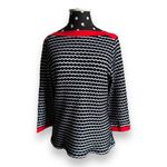 Ruby Rd. Womens Top Sz M Blue‎ White Orange Red Nautical Look Knit Blue Size M Photo 3