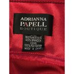 Adrianna Papell Boutique Dress Womens Medium Red Pleated Ruched Evening Gown Photo 10