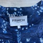 FRNCH Paris Floral Long Sleeves Cotton Button Front Shirt Size M Lace Accents Photo 2