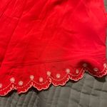 Moon River NWT  Red High Waist Floral Embroidered Shorts Small Coquette Cottage Photo 3