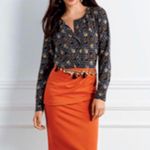 CAbi #3099 Orange Turmeric Sweater Pencil Skirt Photo 0